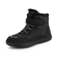 Winter children snow boots in black with warm faux fur lining and non-slip rubber soles - 34 / Black