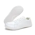 Minimalist white barefoot sneakers with breathable mesh and anti-slip rubber soles - 36 / White