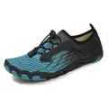 Chaussures d'eau à séchage rapide bleu et noir avec semelle antidérapante et lacets - EU 35 / Noir Bleu Lune