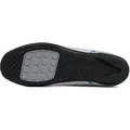 Black rubber cycling shoe sole with anti-slip grey pads and blue splatter pattern - 37 / Cleatless Style (T2521) / White