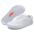 Kids barefoot hiking shoes with breathable mesh and anti-slip white rubber soles - EU 36 / White