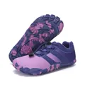 Waterproof purple outdoor hiking shoes with fleece lining and non-slip rubber soles - EU 36 / Purple