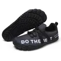 Chaussures de randonnée pieds nus respirantes en noir et gris avec semelle en gomme - EU 35 / Noir
