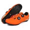 Bright orange road cycling shoes featuring dual rotary buckles and breathable upper - 37 / Road Lock Style (T2521) / Orange