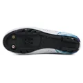 White cycling shoes featuring durable black rubber sole with dual bolt cleat mounts - 37 / Mountain Lock Style (T2521) / White