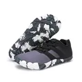 Waterproof outdoor barefoot boots with warm plush lining and camo rubber sole - EU 36 / Dark Grey