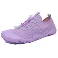 Light purple quick-dry water shoes with non-slip rubber sole and elastic drawstring - EU 35 / 1811 Purple