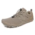 Khaki barefoot water shoes with breathable mesh and anti-slip rubber sole for hiking - EU 35 / Khaki