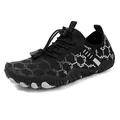 Chaussures d'eau enfant noir et blanc avec maille respirante et système de laçage rapide - 27 / Noir