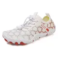 Chaussures aquatiques enfant à motif nid d'abeille rouge avec semelle antidérapante - 27 / Blanc