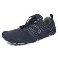 Dark blue mesh outdoor five-finger water shoes with quick-lace system and rubber sole - EU 35 / Dark Blue