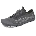 Dark grey outdoor beach water shoes with breathable mesh and anti-slip rubber sole - EU 35 / 1811 Dark Gray