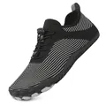 Black and white patterned quick-dry barefoot water shoes with rapid drawstring system - EU 36 / Gray