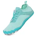 Mint green barefoot water shoes with quick-dry mesh and non-slip rubber sole - EU 36 / Moon Blue