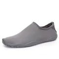 Grey breathable slip-on water shoes for outdoor beach and fitness activities - 35 / Gray