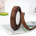 Coffee brown grosgrain ribbon roll 1.5cm wide for gift wrapping and DIY hair accessories - Coffee