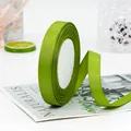 Grass green 1.5cm grosgrain ribbon roll with ribbed texture for DIY gift wrapping - Army Green