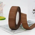 Deep brown 25mm grosgrain ribbon roll with textured surface for gift wrapping - Coffee (32#)