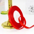 Rollo de cinta de falla roja de 1cm de poliéster para regalo y manualidades creativas - Rollo Único / Rojo