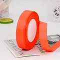 Roll of bright orange 2cm grosgrain ribbon for gift wrapping and DIY crafts - Standard Roll / Fluorescent Red
