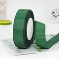 Deep green grosgrain ribbon roll with ribbed texture for gift wrapping and hair accessories - Dark Green (49#)