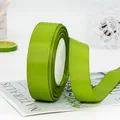 Grass green 25mm grosgrain ribbon roll with ribbed texture for gift wrapping - Army Green (95#)