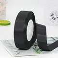Single roll of 2.5cm black grosgrain ribbon for gift wrapping and hair accessories - Black (39#)