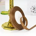 Cinta de falla marrón oscuro de 1cm con textura acanalada para envolver regalos y manualidades - Rollo Único / Chocolate