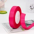 Roll of rose pink 2cm grosgrain ribbon with ribbed texture for gift wrapping and DIY crafts - Standard Roll / Rose Red
