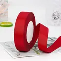 Vibrant red grosgrain ribbon roll with 2.5cm ribbed texture for gift wrapping and hair bows - Wine Red (33#)