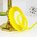 Rollo de cinta grosgrain amarilla de 1cm con textura acanalada para envolver regalos y manualidades - Rollo Único / Amarillo Limón