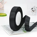 Black 2cm grosgrain ribbon roll for DIY crafts and gift wrapping with ribbed texture - Standard Roll / Black