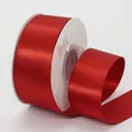 4cm red satin ribbon for gift boxes decoration, shade 23, on a white spool - Red (235#)