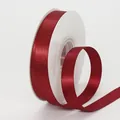 Deep red satin ribbon with gold glitter on white roll for gift box packaging - US 1.5 / Burgundy