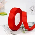 2cm red grosgrain ribbon roll for DIY crafts and gift wrapping with textured surface - Standard Roll / Red