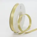 1cm metallic gold ribbon roll with satin finish for gift wrapping and floral decoration - Gold