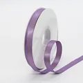Sparkling purple 1cm metallic ribbon on a white spool for gift and flower wrapping - Light Purple