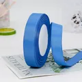 Vibrant bright blue 2cm grosgrain ribbon roll with ribbed texture for DIY gift wrapping - Standard Roll / Lake Blue