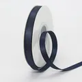 Deep blue metallic glitter ribbon 1cm wide on white spool for gift wrapping - Dark Blue