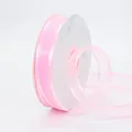 Roze organza lint op rol met satijnen rand voor DIY haaraccessoires en boeketten - 2,5 CM Breed / Roze