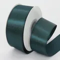 4cm dark green decorative ribbon with gold glitter finish on a roll for gift wrapping - Dark Green(347#)
