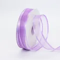 Hellviolette Chiffon-Organzaband-Rolle mit Satinkanten für DIY-Geschenkverpackung - 2,5 CM Breit / Violett