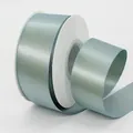Blue-grey 4cm satin ribbon with glitter finish on roll for gift wrapping and DIY crafts - Light Blue (308#)