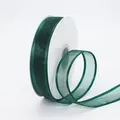 Dunkelgrünes 2,5 cm Chiffon- und Satinband für Haarschmuck und florale Dekorationen - 2,5 CM Breit / Dunkelgrün