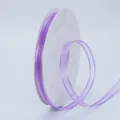 Pale purple organza ribbon spool 1cm wide with translucent texture and stitched edges - 1cm Wide Mesh (BH-230) / Purple Pink