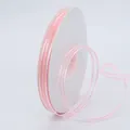 Pink chiffon ribbon with gold metallic edges for DIY hair accessories and gift wrapping - Pink