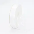 Rolle aus 2,5 cm breitem weißem Chiffon-Netzband mit Satinstreifen für DIY-Haarschmuck - 2,5 CM Breit / Weiß