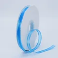 Blue 1cm wide sheer organza ribbon on spool for DIY gift wrapping and hair accessories - 1cm Wide Mesh (BH-230) / Lake Blue