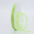 1cm wide fluorescent green chiffon ribbon with gold metallic edge on white spool - Fluorescent Green