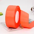 Bright orange 4cm grosgrain ribbon roll with ribbed texture for DIY hair accessories - 22 Meters / Orange Red